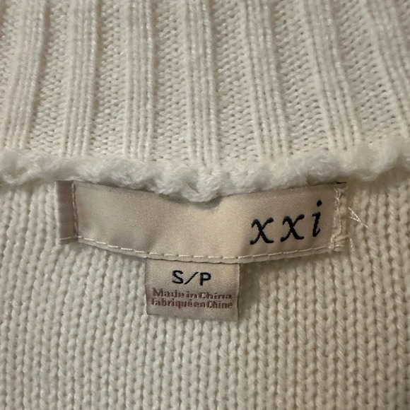 Vintage Y2K Forever 21 Multicolor Stripe Knit Button Up Blazer Style Cardigan - Picture 3 of 8